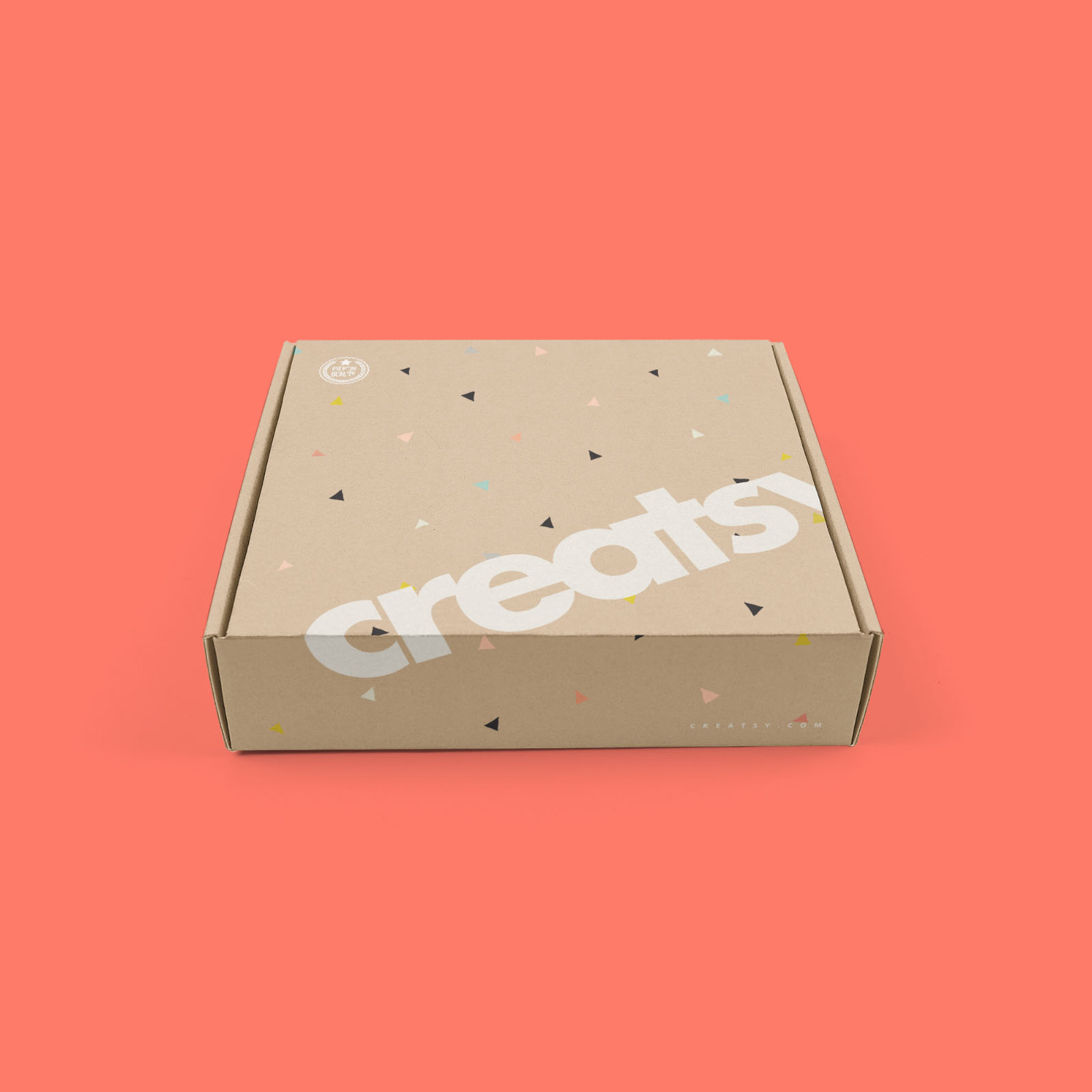 Cardboard Mailing Box Photoshop Mockup