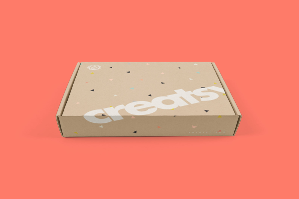 Cardboard Mailing Box Photoshop Mockup