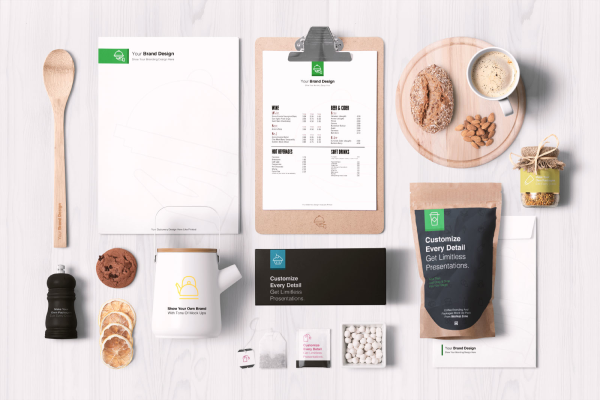 Food Branding and Packaging Mockup