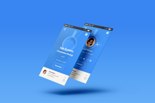 Double Perspective App Screen Mockups