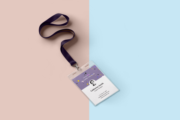 Neck Identity Card Holder Mockup