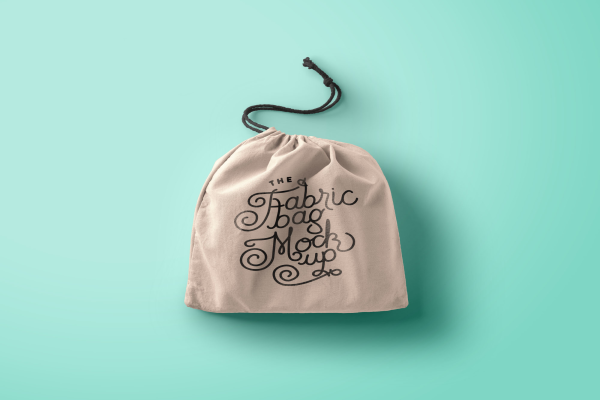 Drawstring Photoshop Bag Mockup