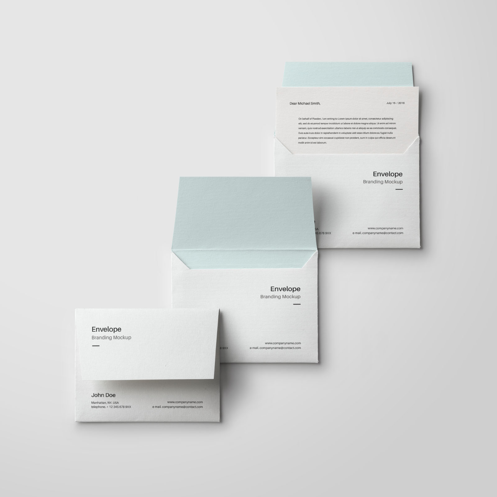 Letter Size Envelope Mockup