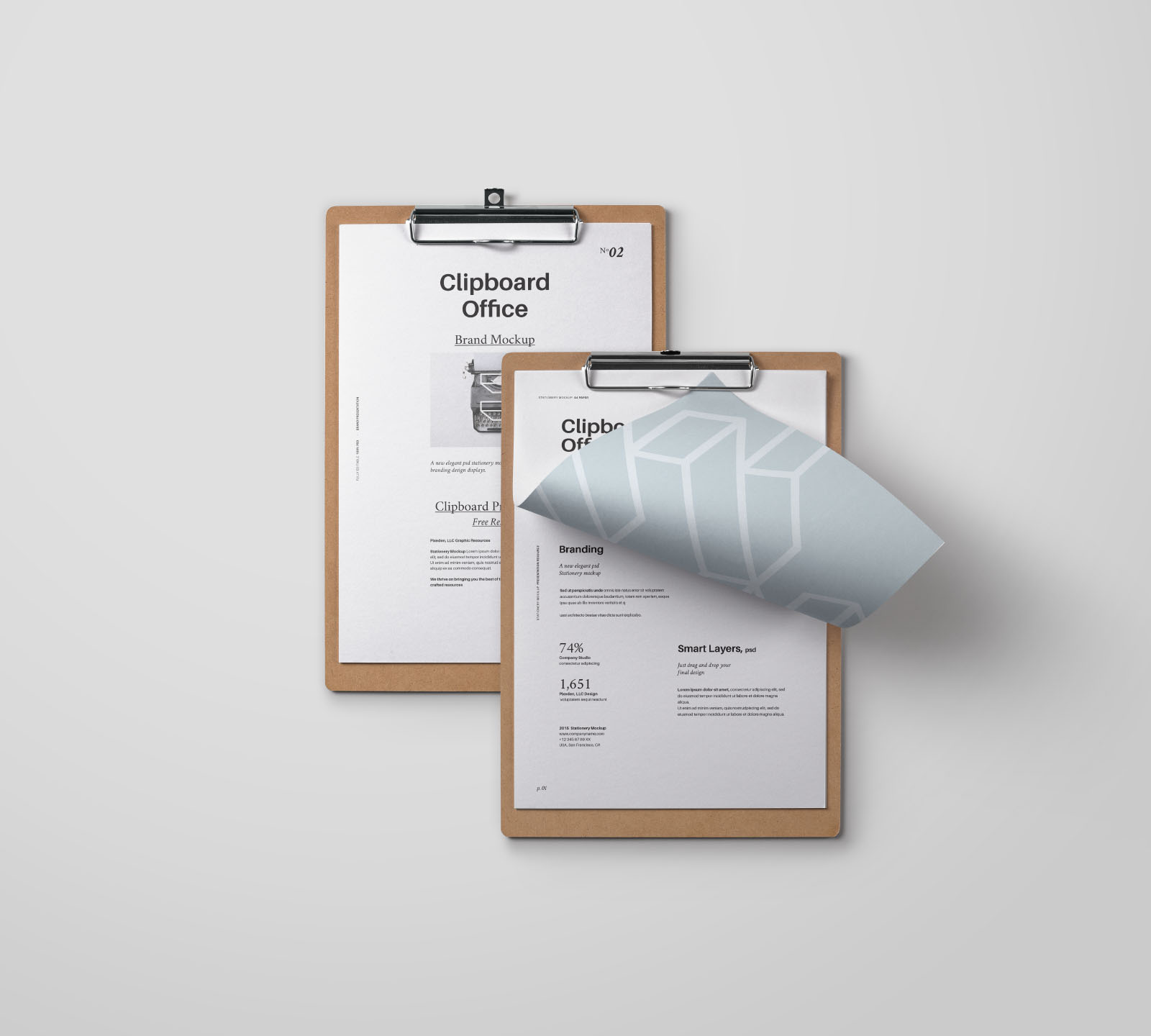 Clipboard Stationery Mockup