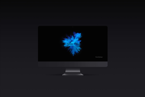 Dark iMac Pro Screen Mockup