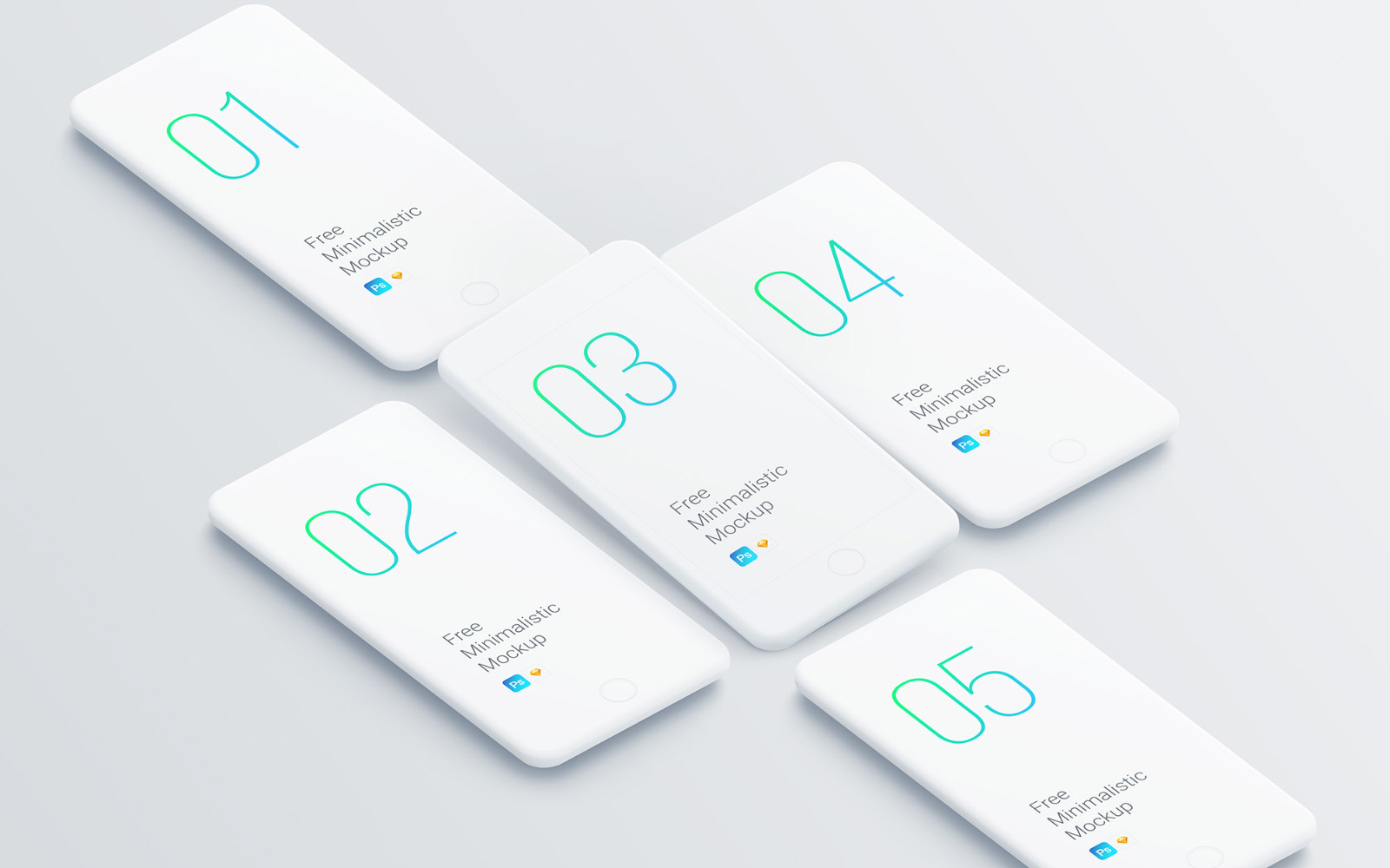 Minimal iPhone Perspective Mockup