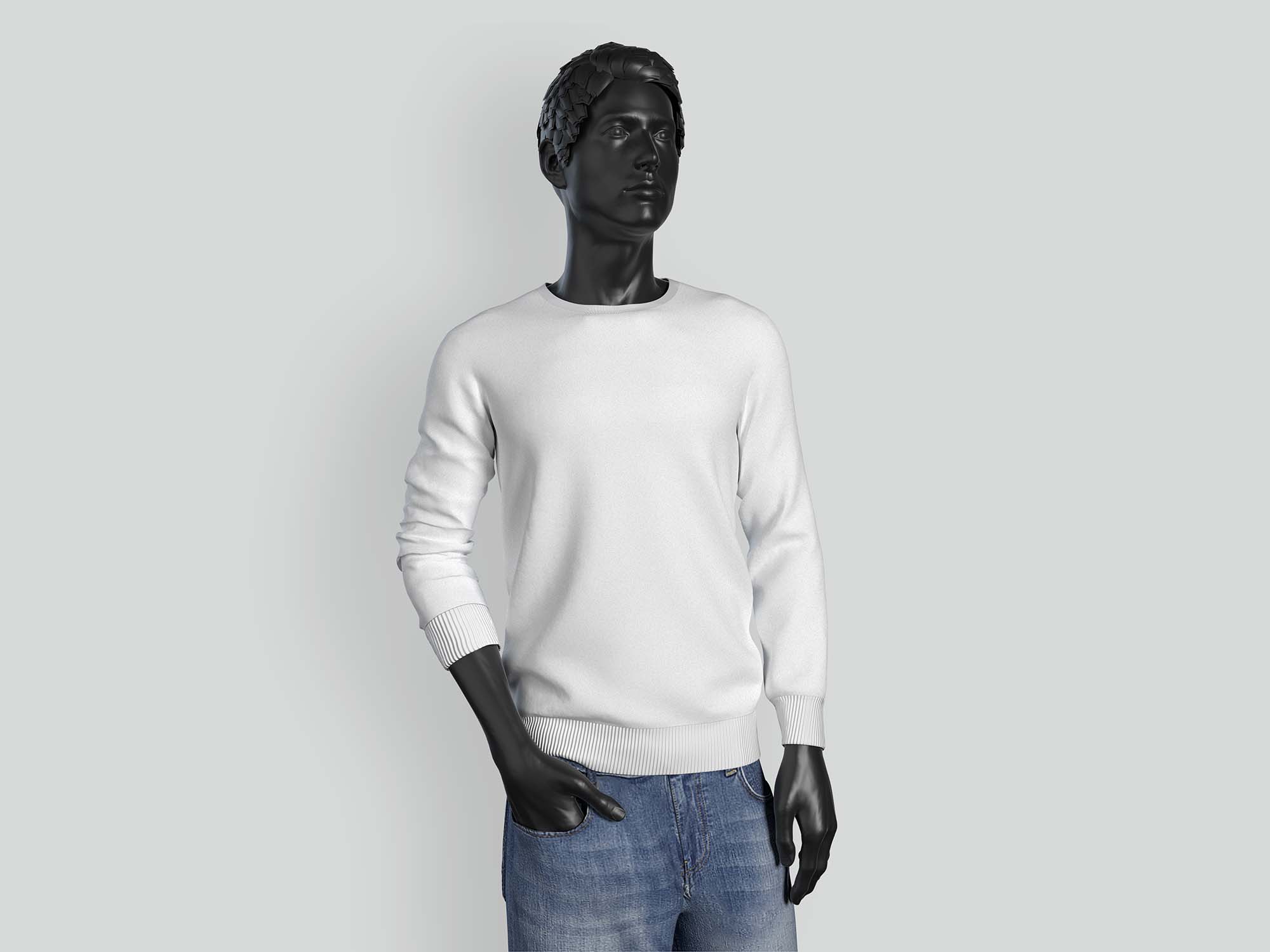 Long Sleeve Men T-shirt Mockup