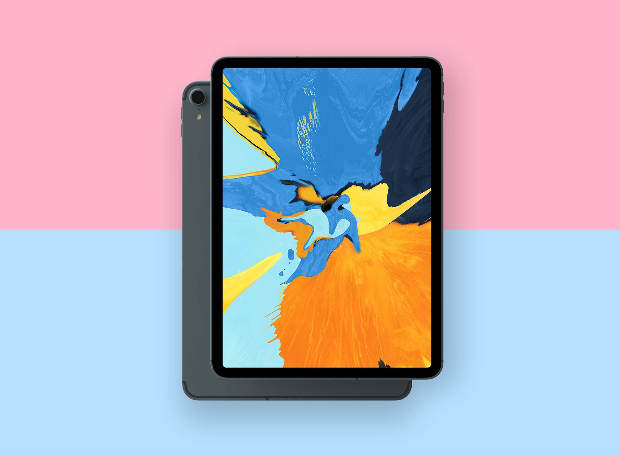 iPad Pro Font and Back Mockup