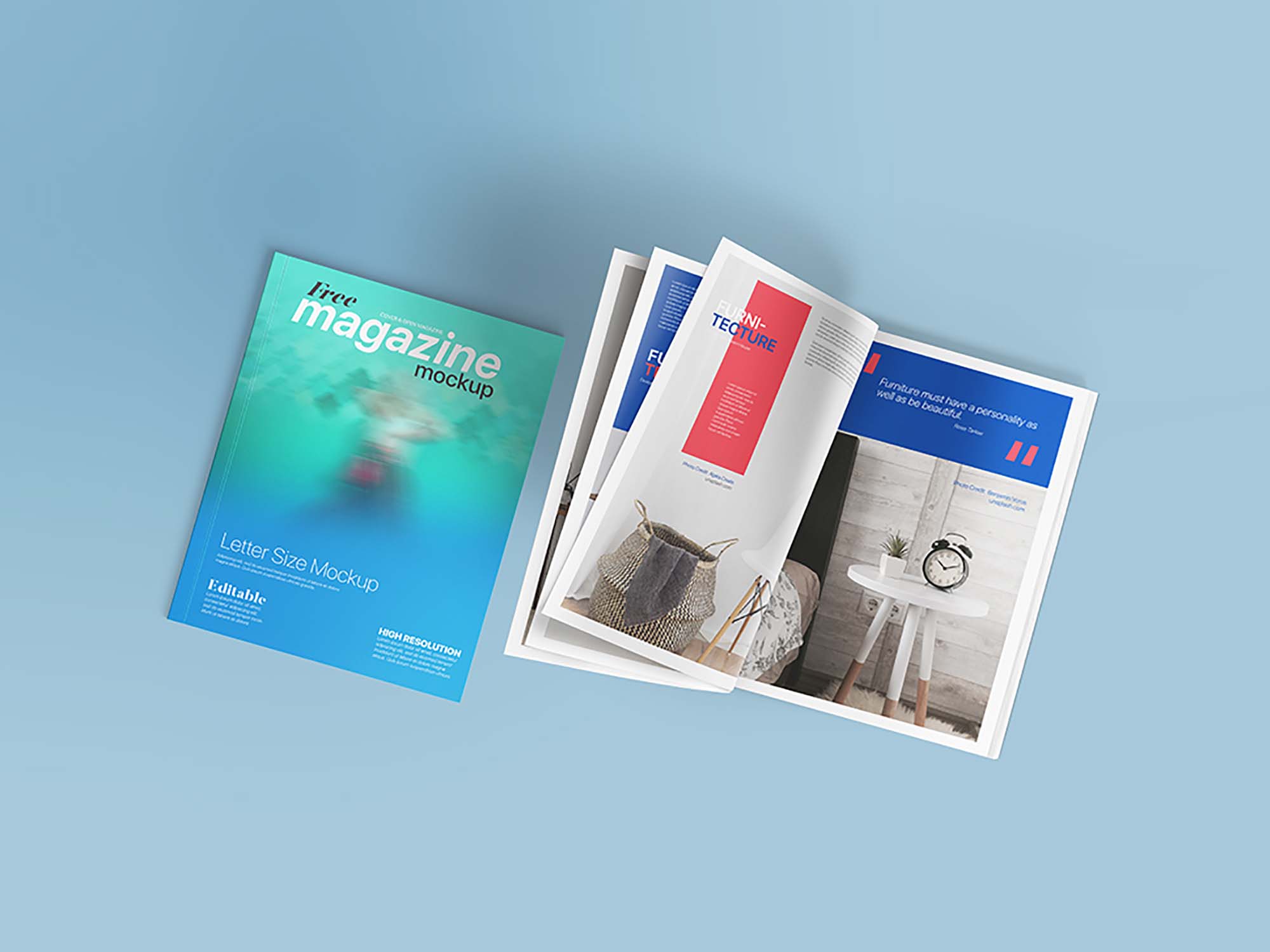 Letter Size Magazine Mockup