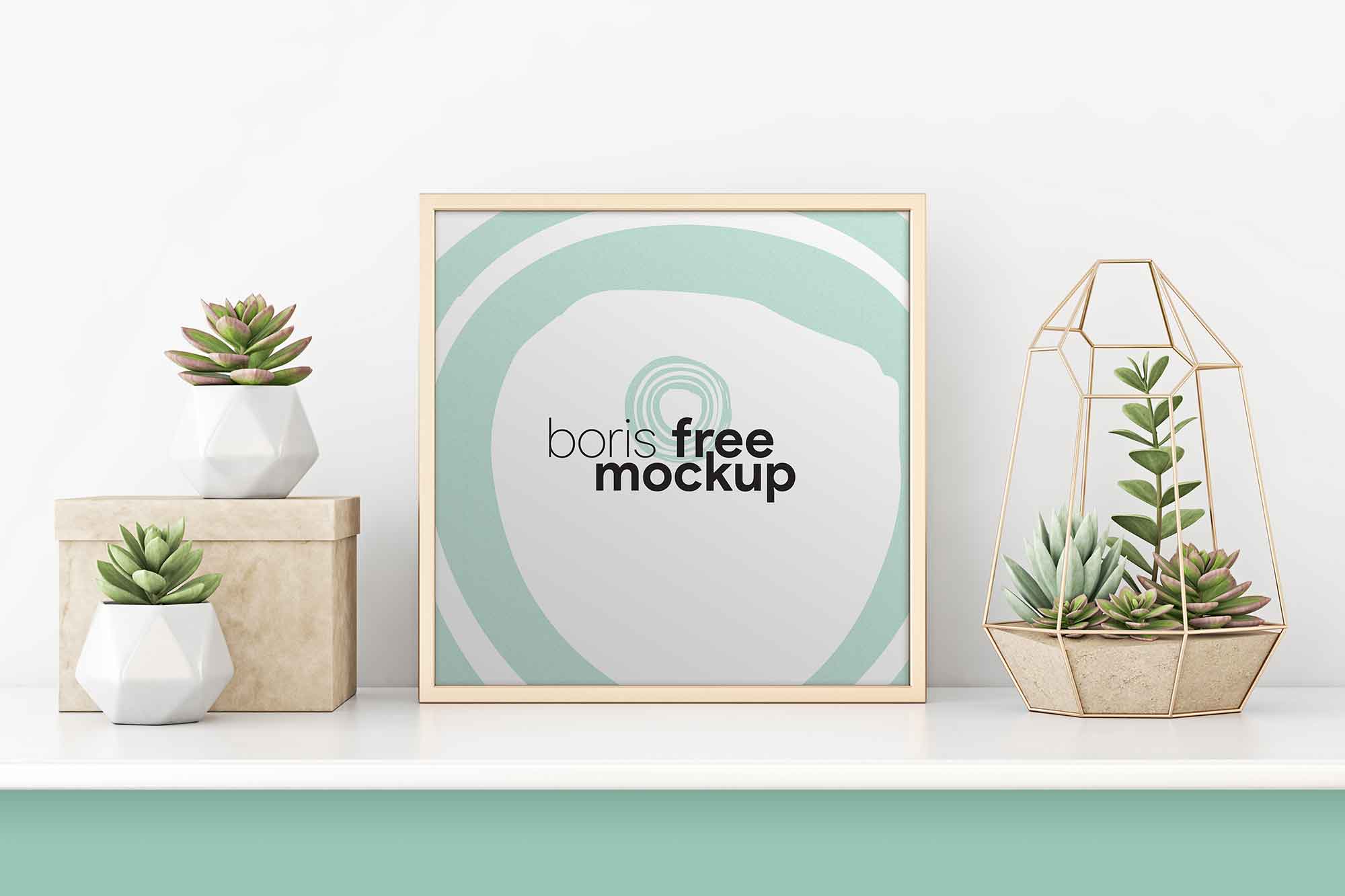 Professional Square Poster Mockup