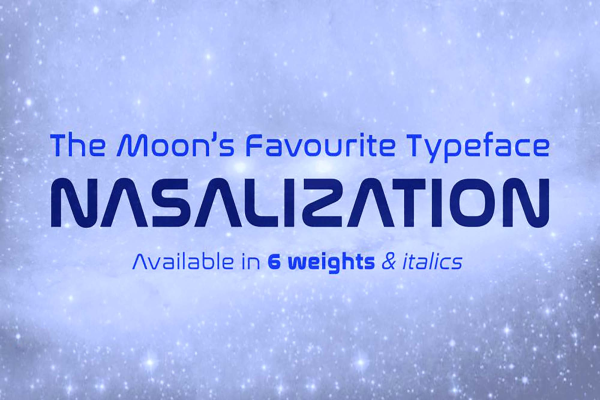 Nasalization Modern Deep Blue Font