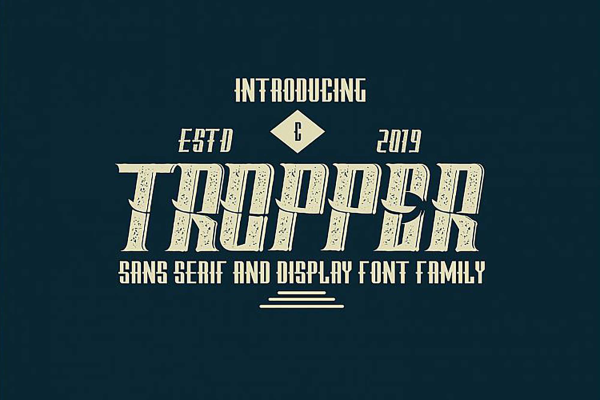 Tropper Uppercase Typeface Font