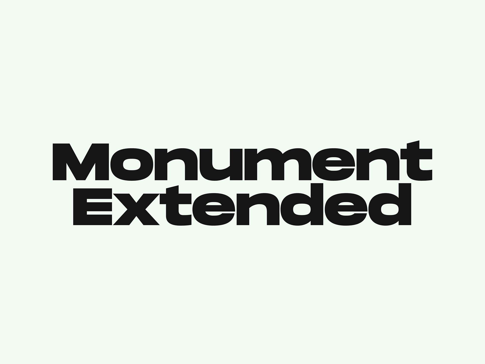 Monument Extended Font