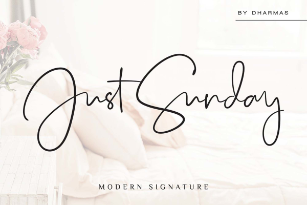 Just Sunday Script Font