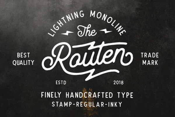 Routen Lightning Font