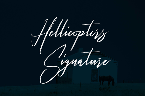 Hellicopters Script Font