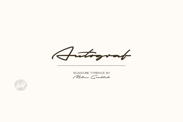 Autograf Signature Typeface Font