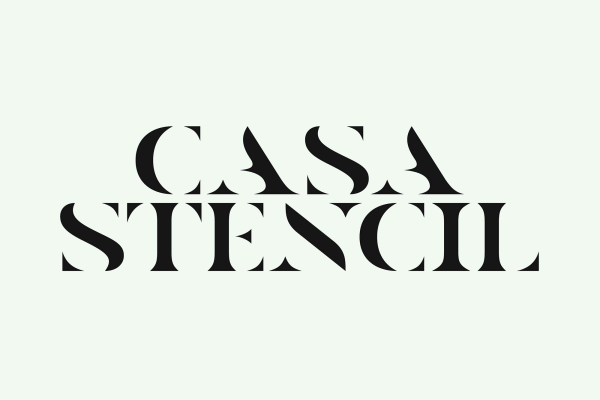 Casa Stencil Font