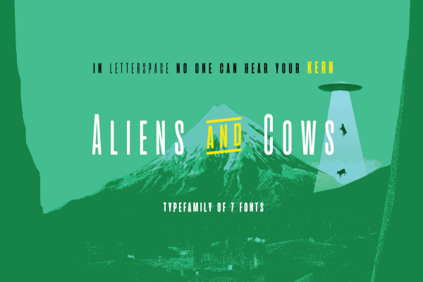 Aliens and Cows Font