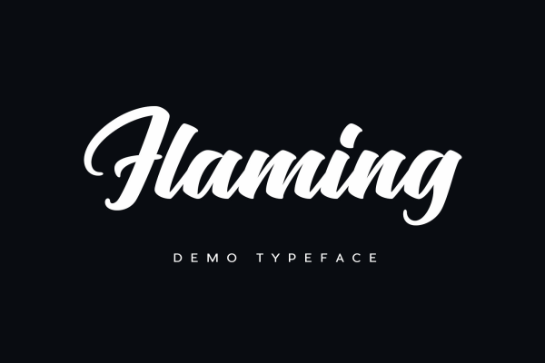 Flaming Script Audacious Font