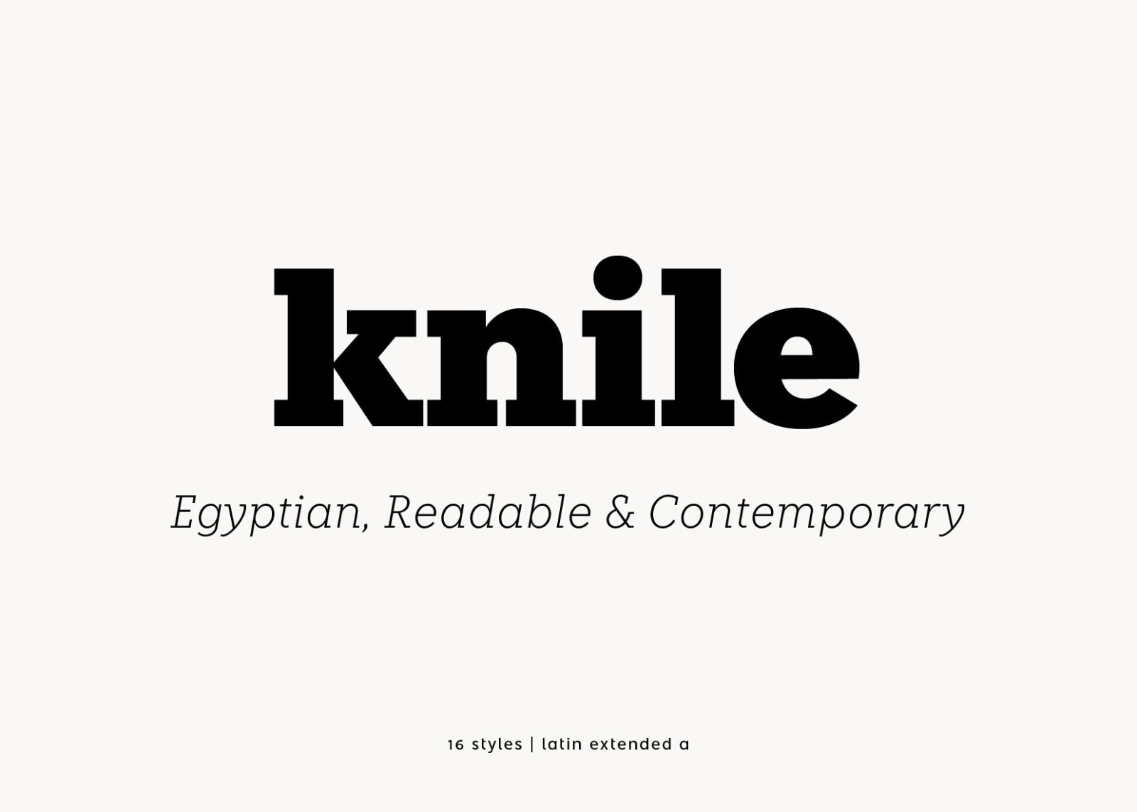 Knile Slab Serif Trial Version Font