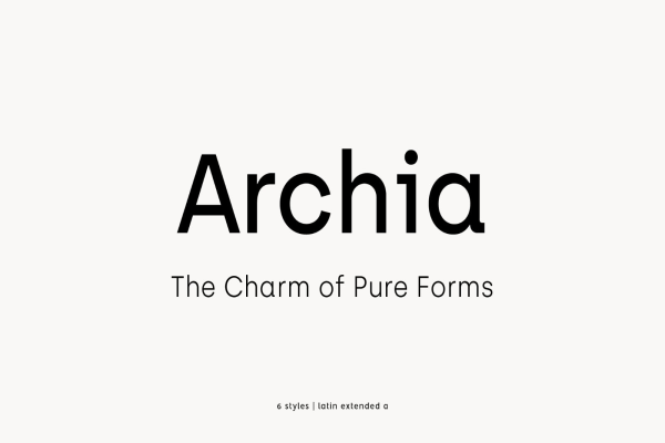 Modern Archia and Simple Font