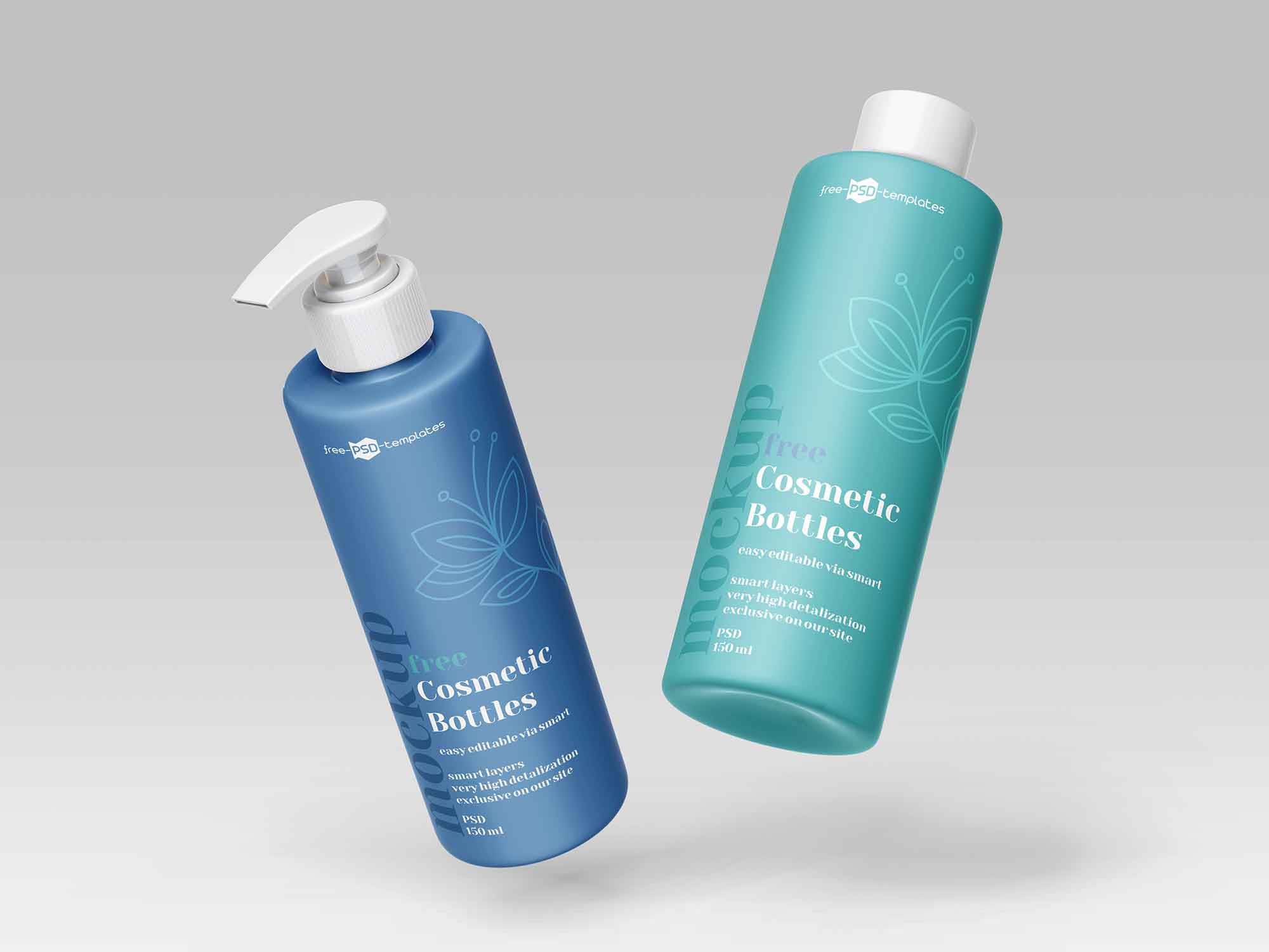 Cosmetic Bottles Mockup