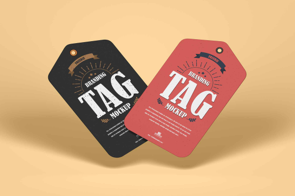 Floating Tags Mockup