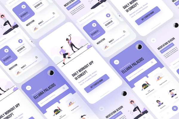 Work Out Fitness App Template