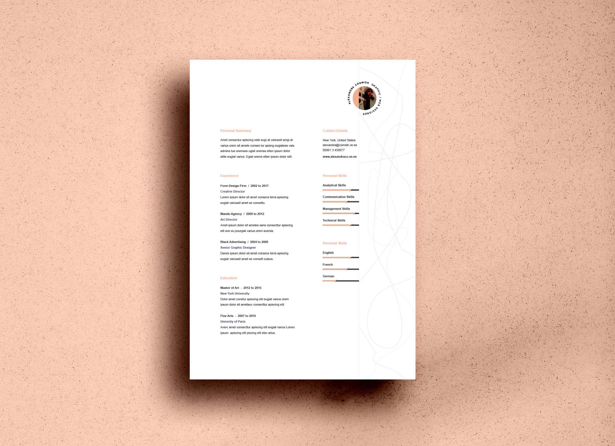 Flame Professional Resume Template