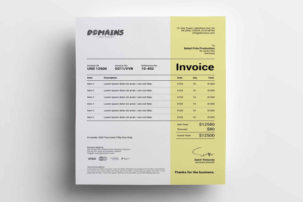 2 Colors Invoice Templates