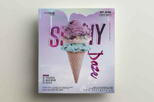 Ice Cream Flyer Template