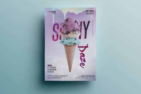 Summer Ice Cream Flyer Template