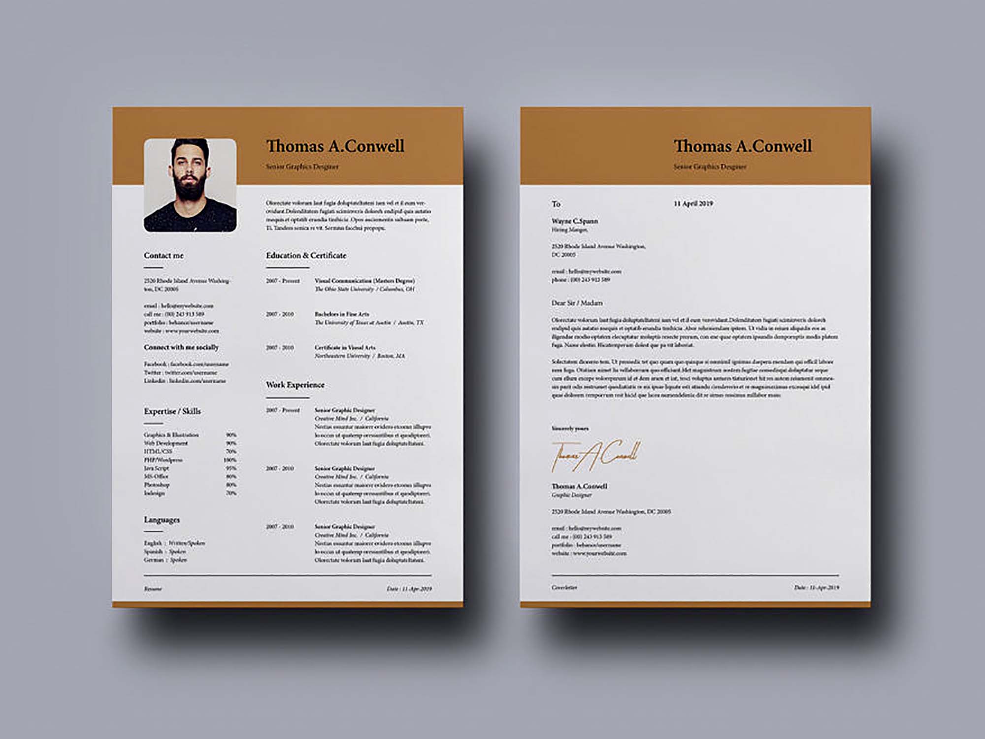 2 Column Resume Template