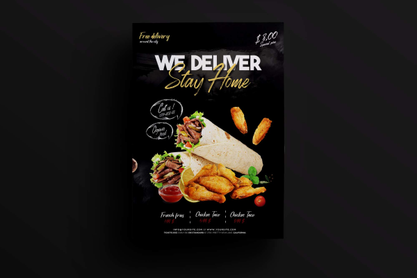 Home Delivery Food Flyer Template