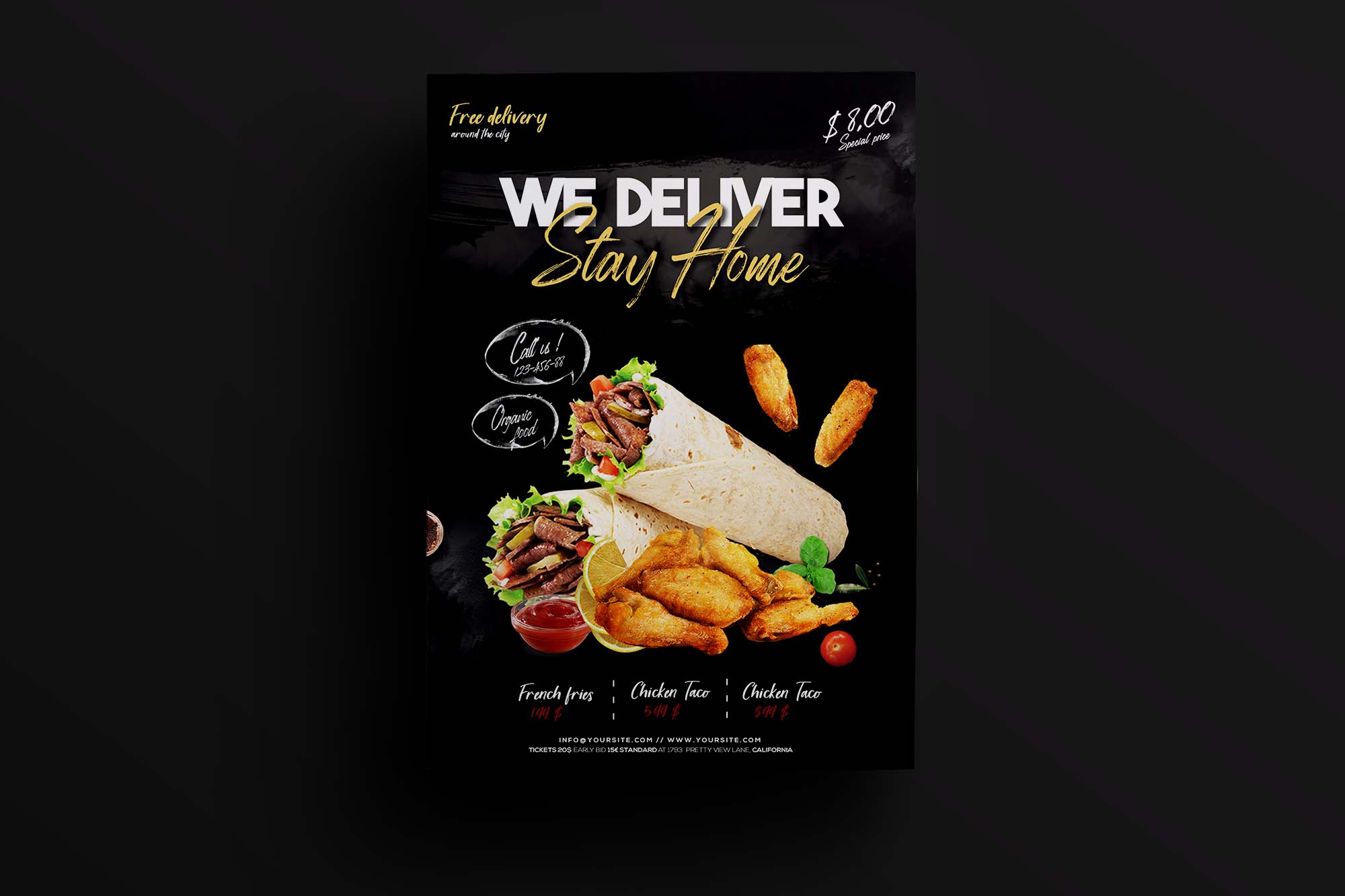 Home Delivery Food Flyer Template