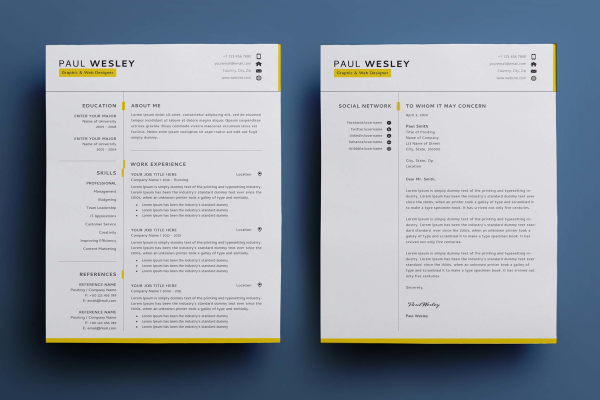 2 Page Resume Template