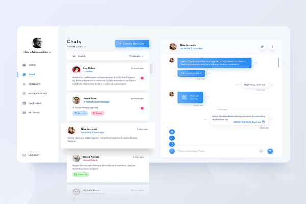 Chat Dashboard UI Template