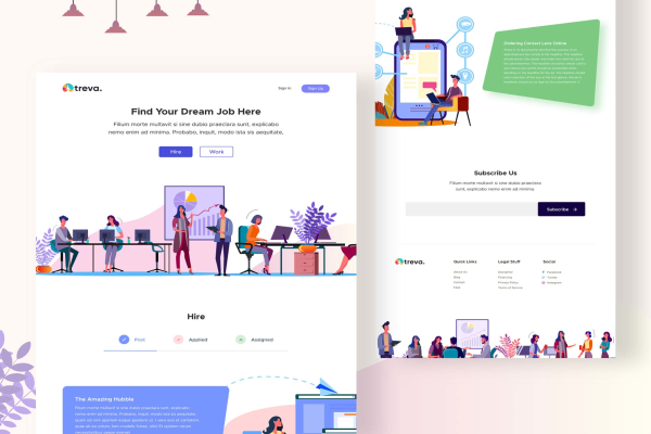 Treva Job Hiring Landing Page Template