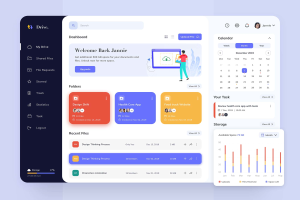 Storage Management Dashboard Template