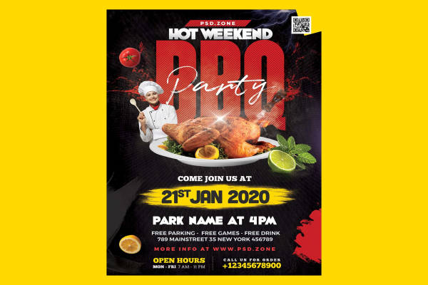 BBQ Party Flyer Template