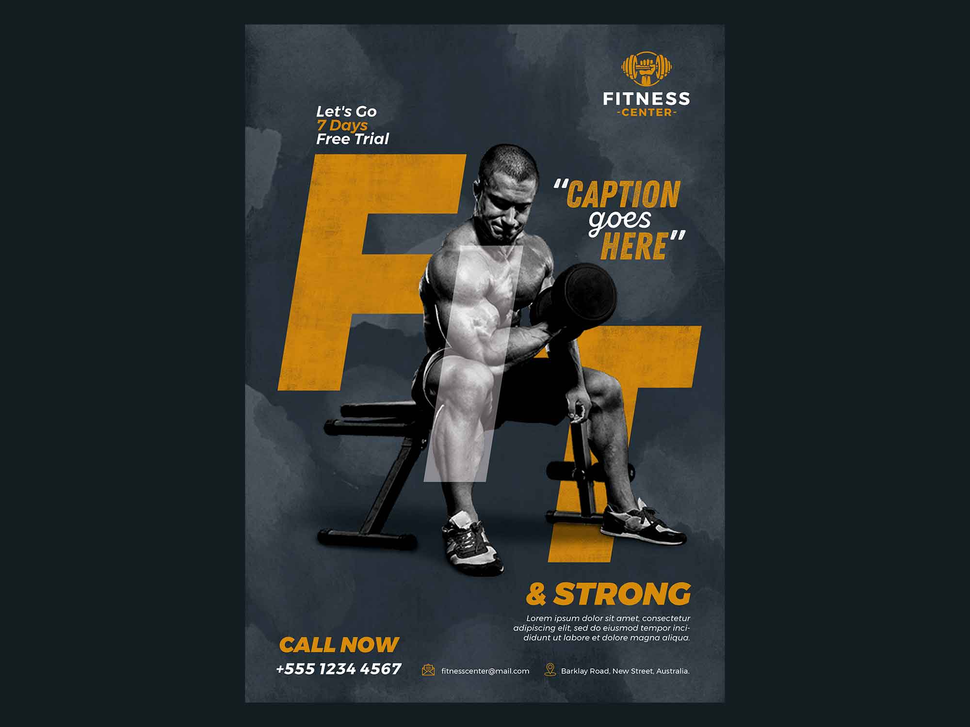 Fitness Body Builder Flyer Template