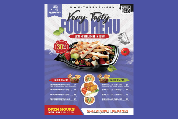 Restaurant Food Menu Flyer Template