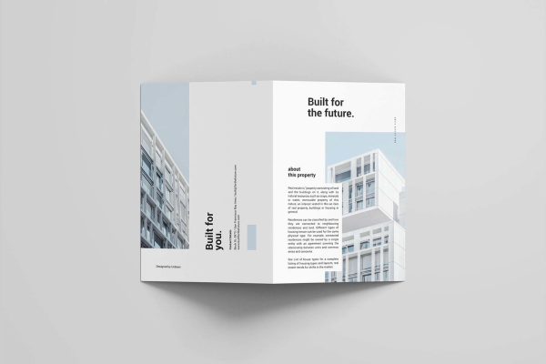 A4 Real Estate Bifold Brochure Template