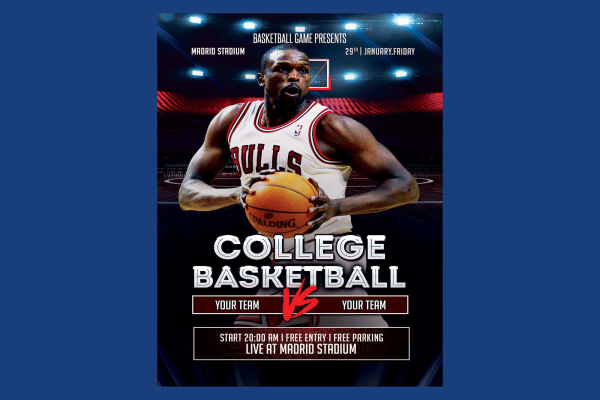 College Basketball Flyer Template