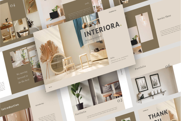 Clean Interiora PowerPoint Presentation Template