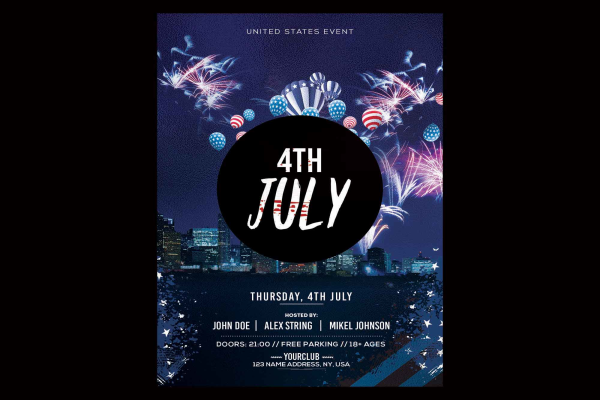 4th July Flyer Template