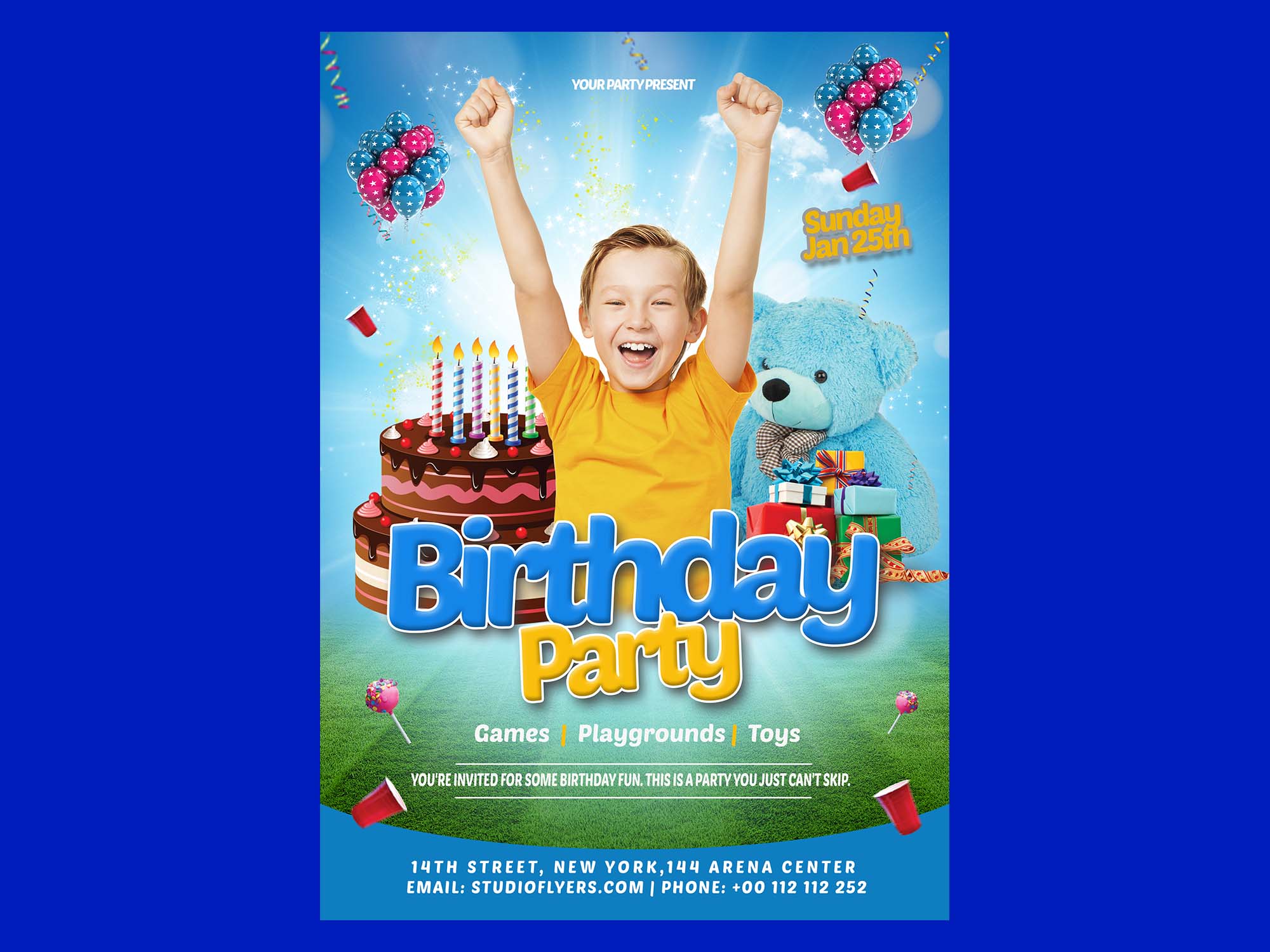 Happy Birthday Kids Flyer Template