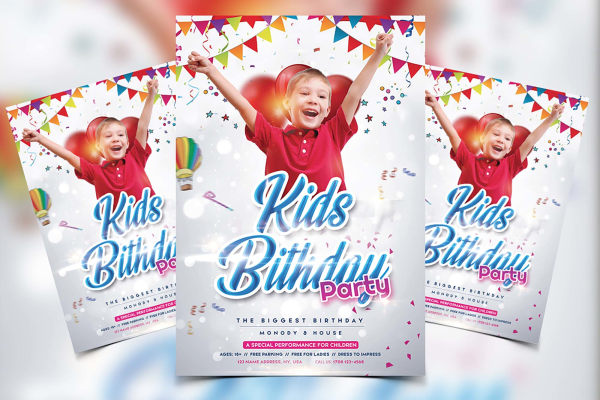 Kids Birthday Flyer Template