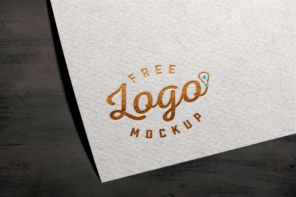 Textured Foil Logo Mockup